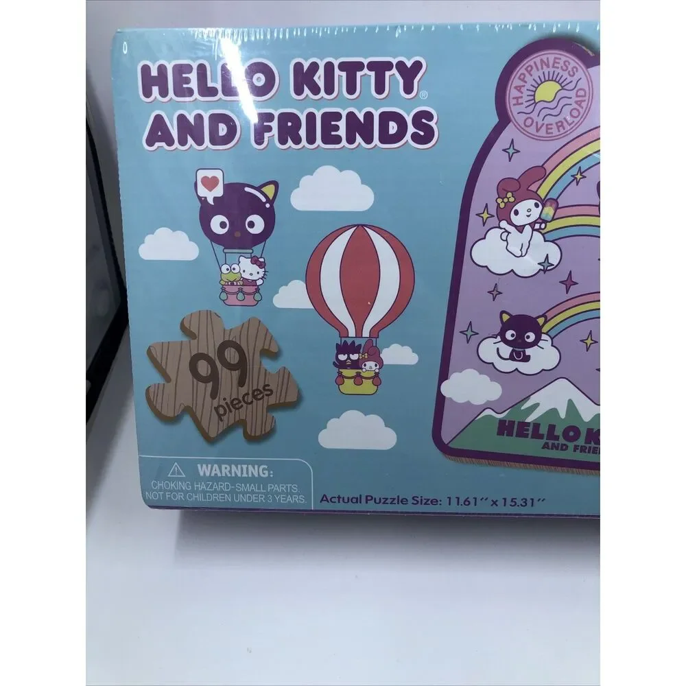 Hello Kitty and Friends Sanrio Wooden Jigsaw Puzzle 99 pcs.  Sealed